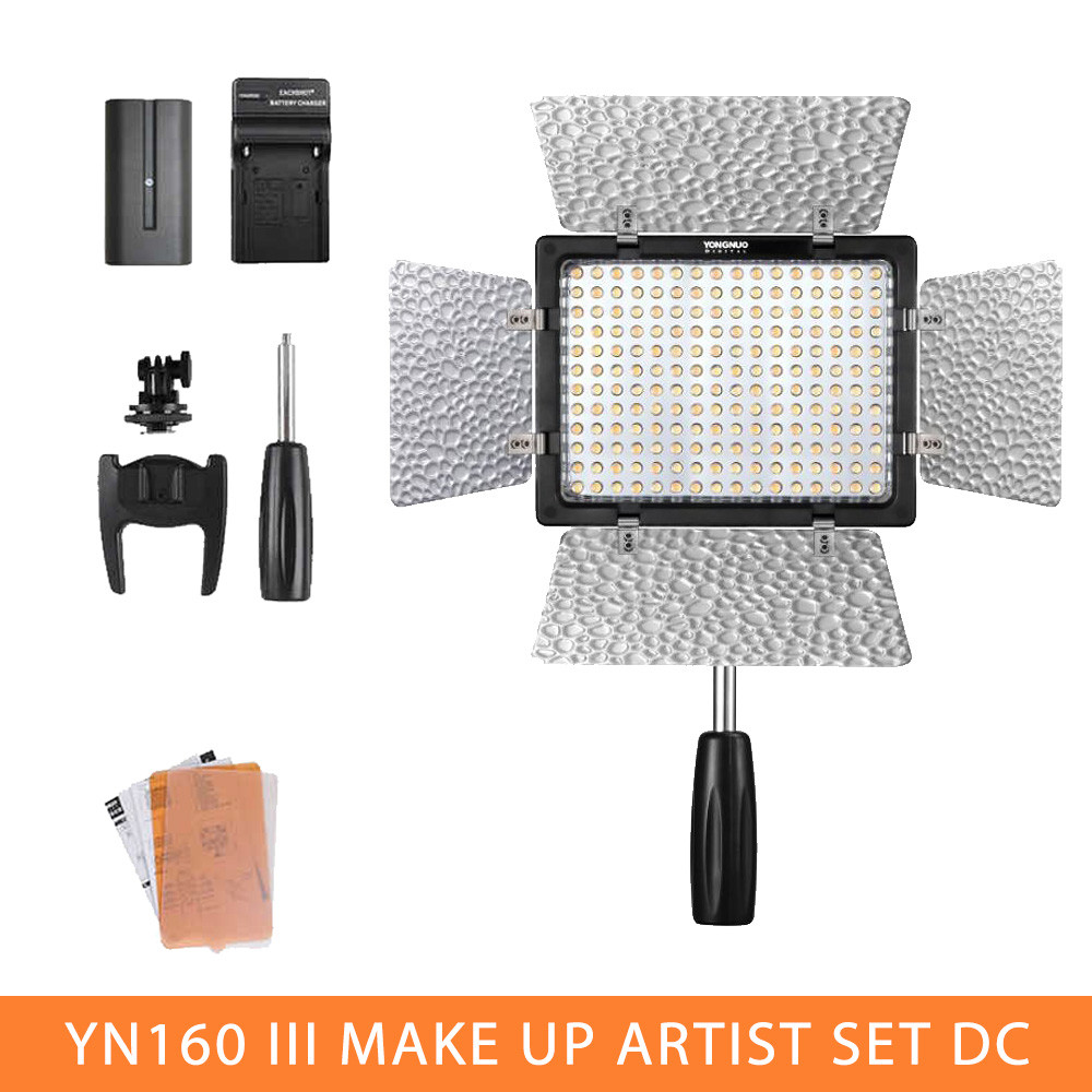 Набор света YN-160III Makeup Artist Set DC (YN-160III, аккумулятор, зарядное устройство)