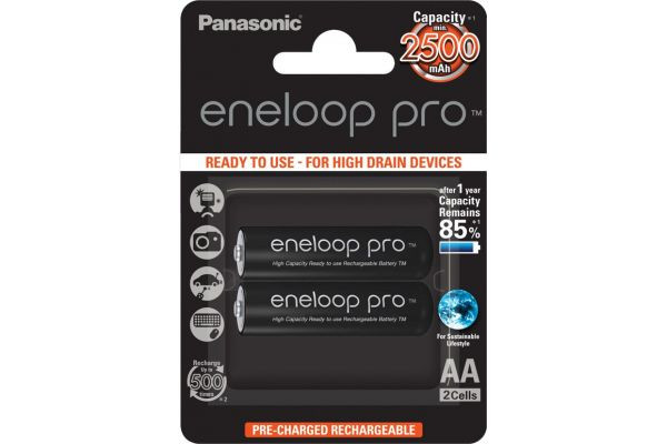 Аккумуляторы с низким саморозрядом Panasonic Eneloop Pro AA 2500 mAh 2шт