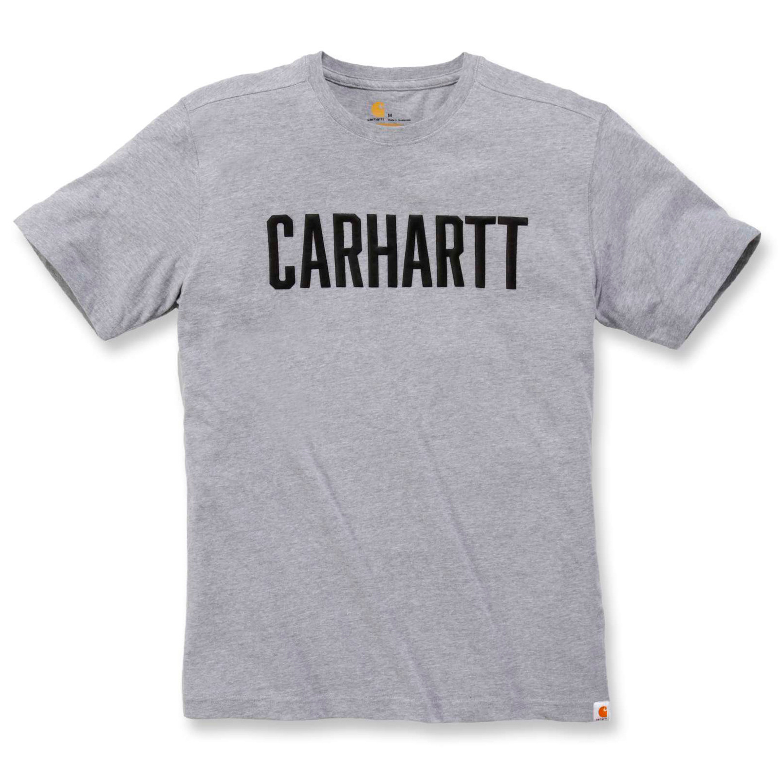 Футболка Carhartt Block Logo T-Shirt S/S - 103203 (Heather Grey, S)