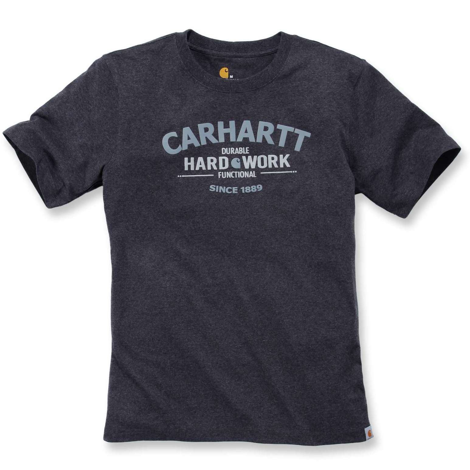 Футболка Carhartt Graphic Hard Work T-Shirt S/S - 103406 (Carbon Heather, S)