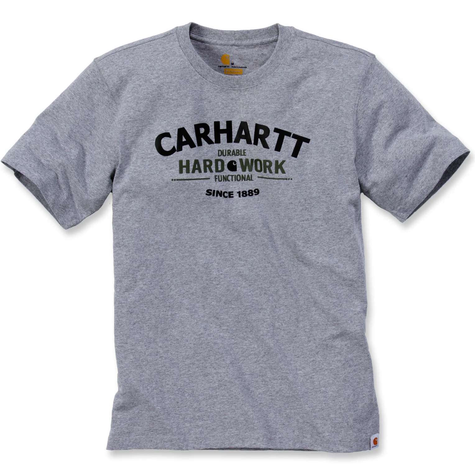 Футболка Carhartt Graphic Hard Work T-Shirt S/S - 103406 (Heather Grey, S)