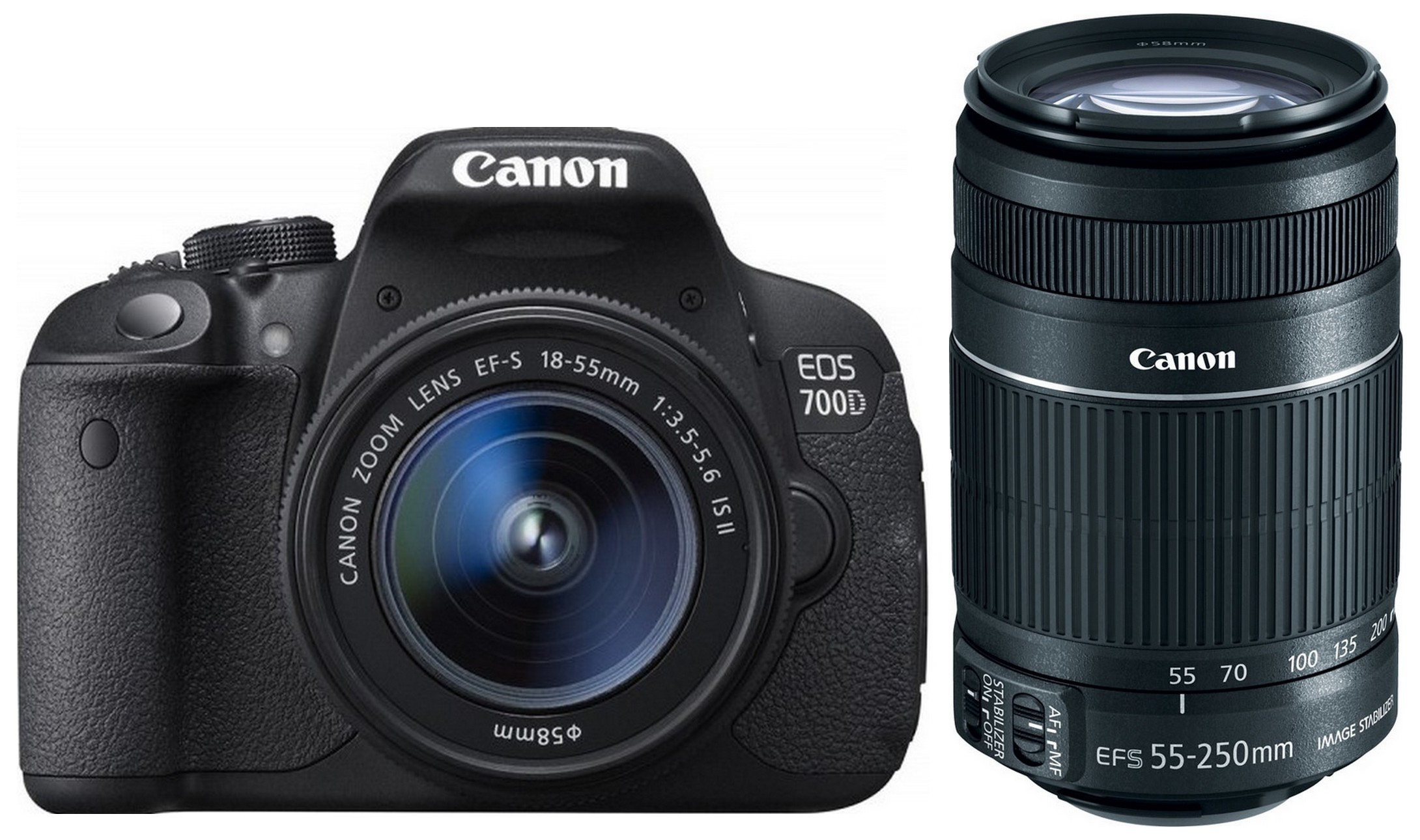 Фотоаппарат Canon EOS 700D Double Kit 18-55 STM + 55-250 STM
