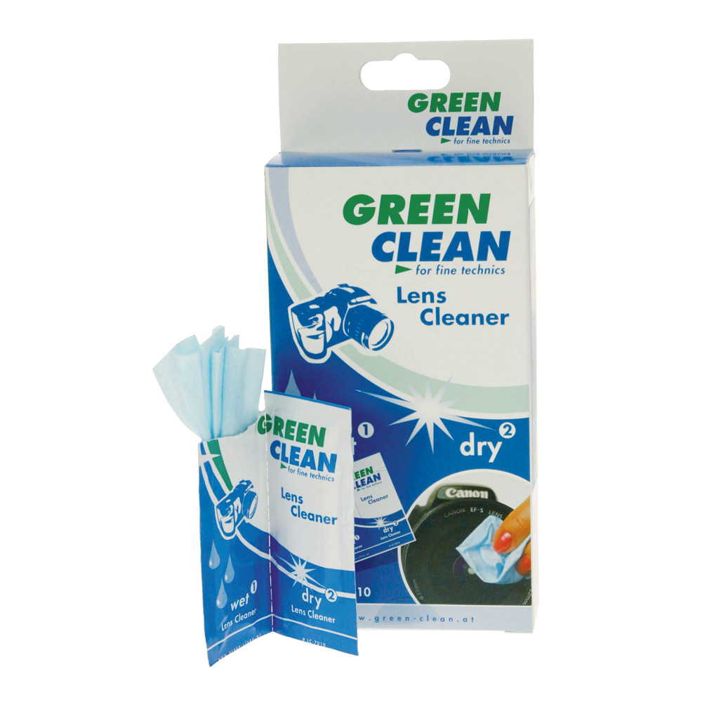 Салфетки для линз Green Clean LC-7010-50 (влажная/сухая) 50шт