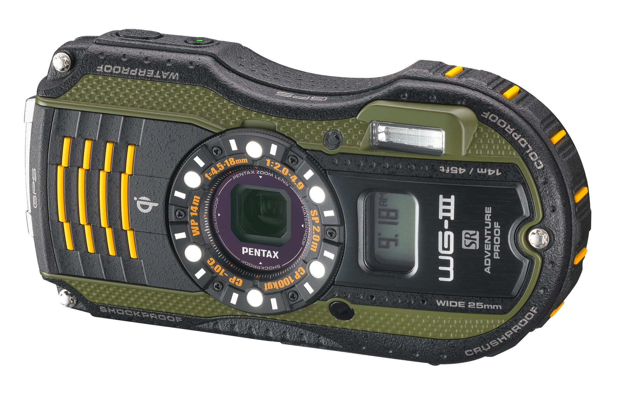 Фотоаппарат Pentax Optio WG-3 GPS Black/Green