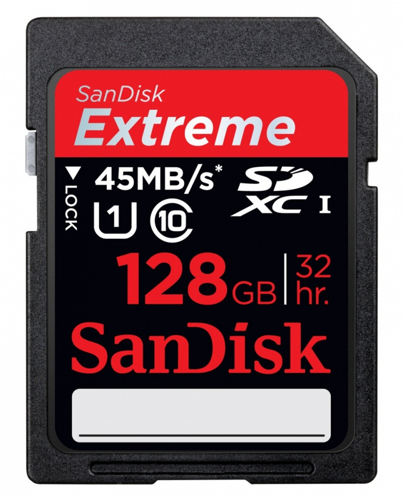 Карта памяти SanDisk Extreme SDXC 128GB Class 10 UHS-I (SDSDX-128G-X46)