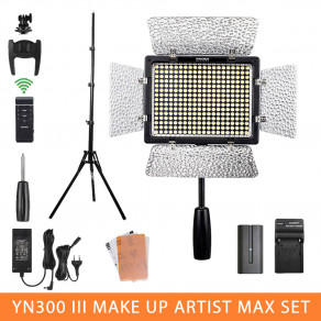 Набор света YN-300III Makeup Artist Max Set (YN-300III, стойка, аккумулятор, зарядное, питание от сети)