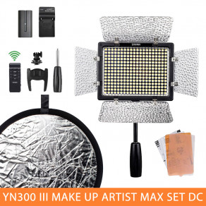 Набор света Makeup Artist  YN-300III Max Set DC (YN-300III, аккумулятор, зарядное устройство, отражатель)