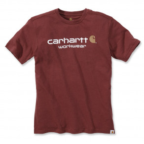 Футболка Carhartt Core Logo T-Shirt S/S - 101214 (Fired Brick Heather, L)