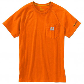 Футболка Carhartt Force Cotton T-Shirt S/S - 100410 (Orange, XL)