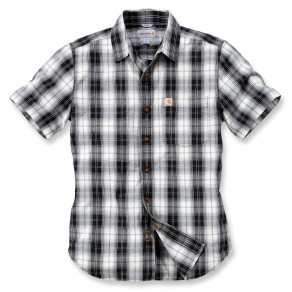 Рубашка с коротким рукавом Carhartt Slim Fit Plaid Shirt S/S - 102548 (Black, S)