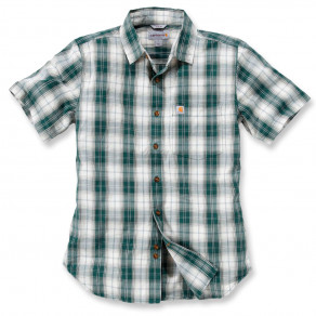 Рубашка с коротким рукавом Carhartt Slim Fit Plaid Shirt S/S - 102548 (Hunter Green, L)