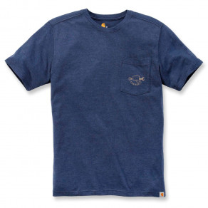 Футболка Carhartt Maddock Strong Graphic S/S T-Shirt - 103565 (Indigo Heather, L)