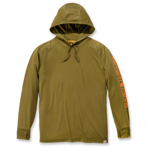 Худи Carhartt Fishing Hooded T-Shirt L/S - 103572 (Military Olive, XS)