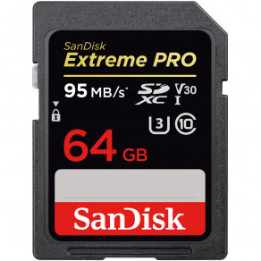 Карта памяти SanDisk Extreme Pro SDXC 64Gb V30 UHS-I 4K (SDSDXXG-064G-GN4IN)
