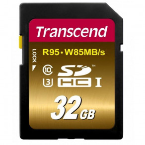 Карта памяти SDHC Transcend Ultimate  32GB Class 10 UHS-I U3 (TS32GSDU3X)
