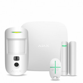 Стартовый комплект Ajax StarterKit Cam (Hub2, MotionCam, DoorProtect, SpaceControl) Белый