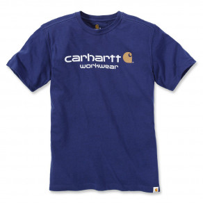 Футболка Carhartt Core Logo T-Shirt S/S - 101214 (Ink Blue Heather, M)