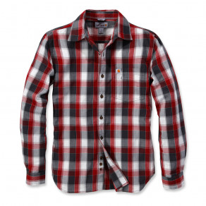 Рубашка Carhartt Slim Fit Plaid Shirt L/S - 103190 (Dark Crimson, L)