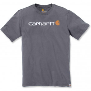 Футболка Carhartt Core Logo T-Shirt S/S - 103361 (Charcoal, XS)
