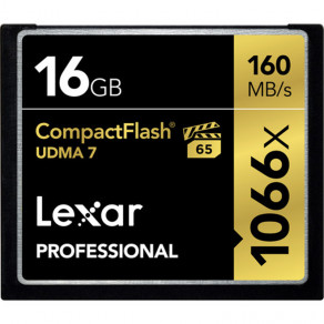 Карта памяти Lexar CF 16GB 1066X Professional