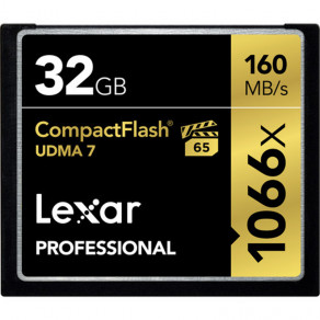 Карта памяти Lexar CF 32GB 1066X Professional