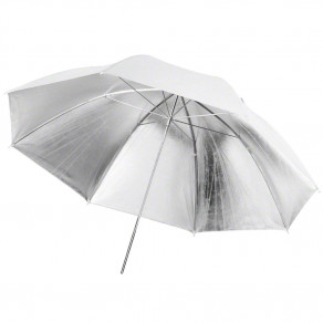 Зонт Mircopro белый/серебристый UB-004 85 см