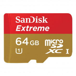 Карта памяти SanDisk Extreme microSDXC 64GB Class 10 UHS-I (SDSDQXL-064G-G46A)