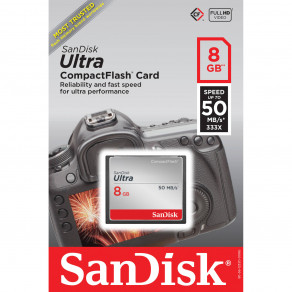Карта памяти Sandisk Ultra CF 8GB (SDCFHS-008G-G46)