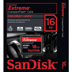 Карта памяти Sandisk Extreme CF 16GB (SDCFX-016G-E61)