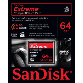 Карта памяти Sandisk Extreme CF 64GB (SDCFX-064G-X46)