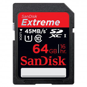 Карта памяти SanDisk Extreme SDXC 64GB Class 10 UHS-I (SDSDX-064G-X46)