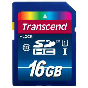 Карта памяти Transcend Premium SDHC 16GB Class 10 UHS-I (TS16GSDU1)