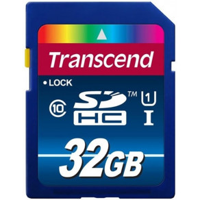 Карта памяти Transcend Premium SDHC 32GB Class 10 UHS-I (TS32GSDU1)