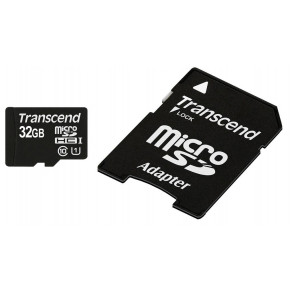 Карта памяти Transcend Premium microSDHC 32GB Class 10 UHS-I (TS32GUSDU1)