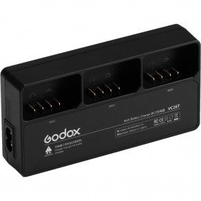 Зарядное устройство Godox VC26T 3х канальное для V1 (VB26)