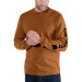 Футболка с длинным рукавом Carhartt Sleeve Logo T-Shirt L/S - EK231 (Carhartt Brown, XL)