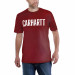 Футболка Carhartt Block Logo T-Shirt S/S - 103203 (Fired Brick Heather, L)