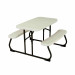 Набор складной детской мебели LIFETIME 280094 Белый/Серый (стол+2 скамьи)