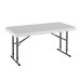 Складной стол с регулировкой по высоте LIFETIME 80160 (122 x 61 x 61 - 91 см) Белый/Серый