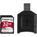 Карта памяти SD Kingston Canvas React Plus 32GB UHS-II, U3, V90 (R300/W260) + USB-кардридер