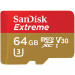 Карта памяти SanDisk Extreme microSDXC 64Gb Class 10 UHS-I U3 (SDSQXAF-064G-GN6AA)