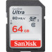 Карта памяти SDXC  SanDisk Ultra 64GB (R80) (SDSDUNC-064G-GN6IN)