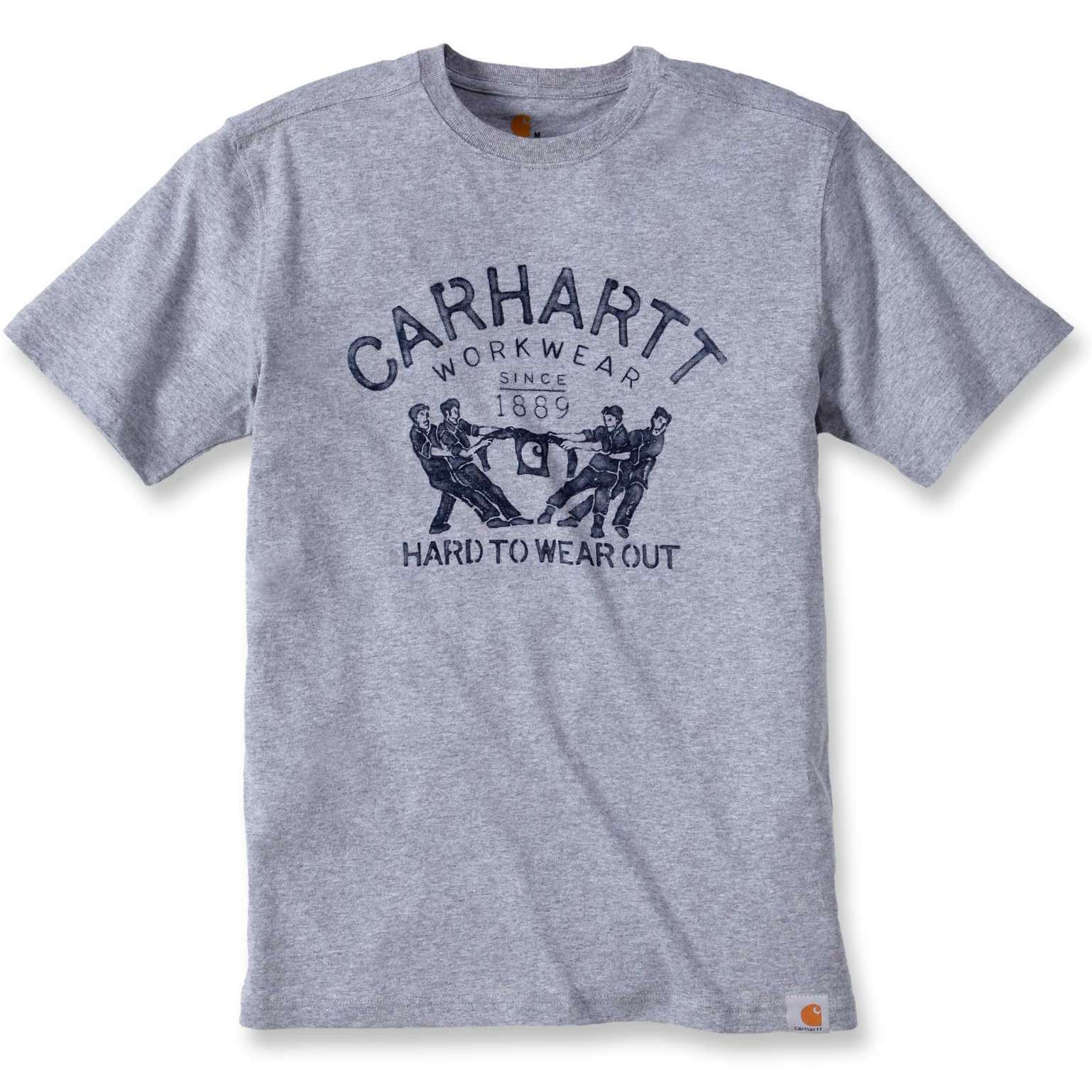 Футболка Carhartt Hard To Wear Out Graphic T-Shirt S/S - 102097 (Heather Grey, XS)