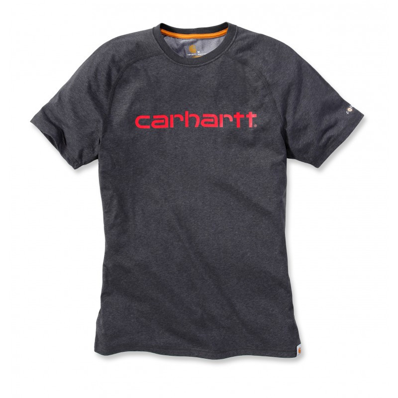 Футболка Carhartt Force Delmont Graphic T-Shirt S/S - 102549 (Carbon Heather, S)