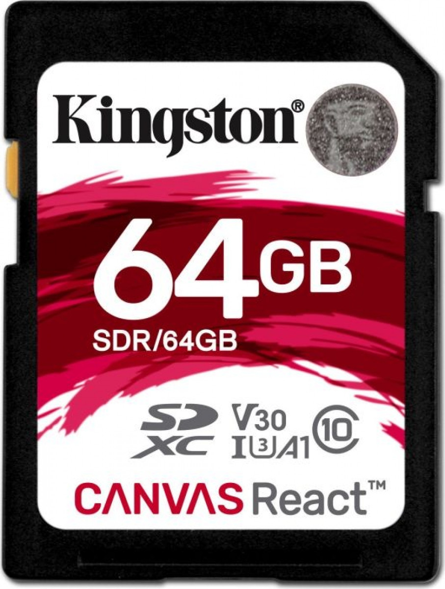 Карта памяти SDXC Kingston 64GB C10 UHS-I U3 (R100/W80)