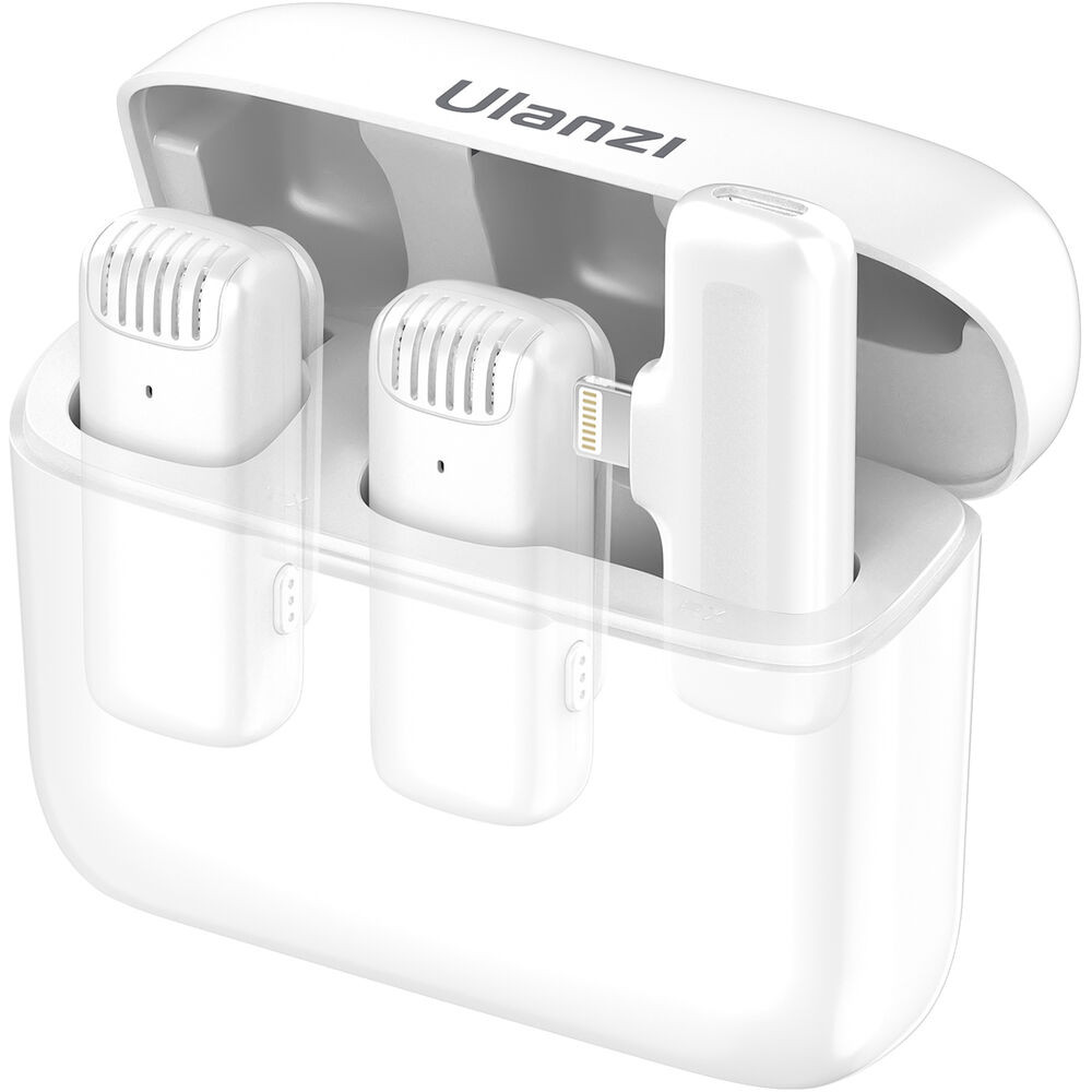 Мікрофонна радіосистема Ulanzi J12 White для смартфонів Apple Lightning (приймач + 2 мікрофони)