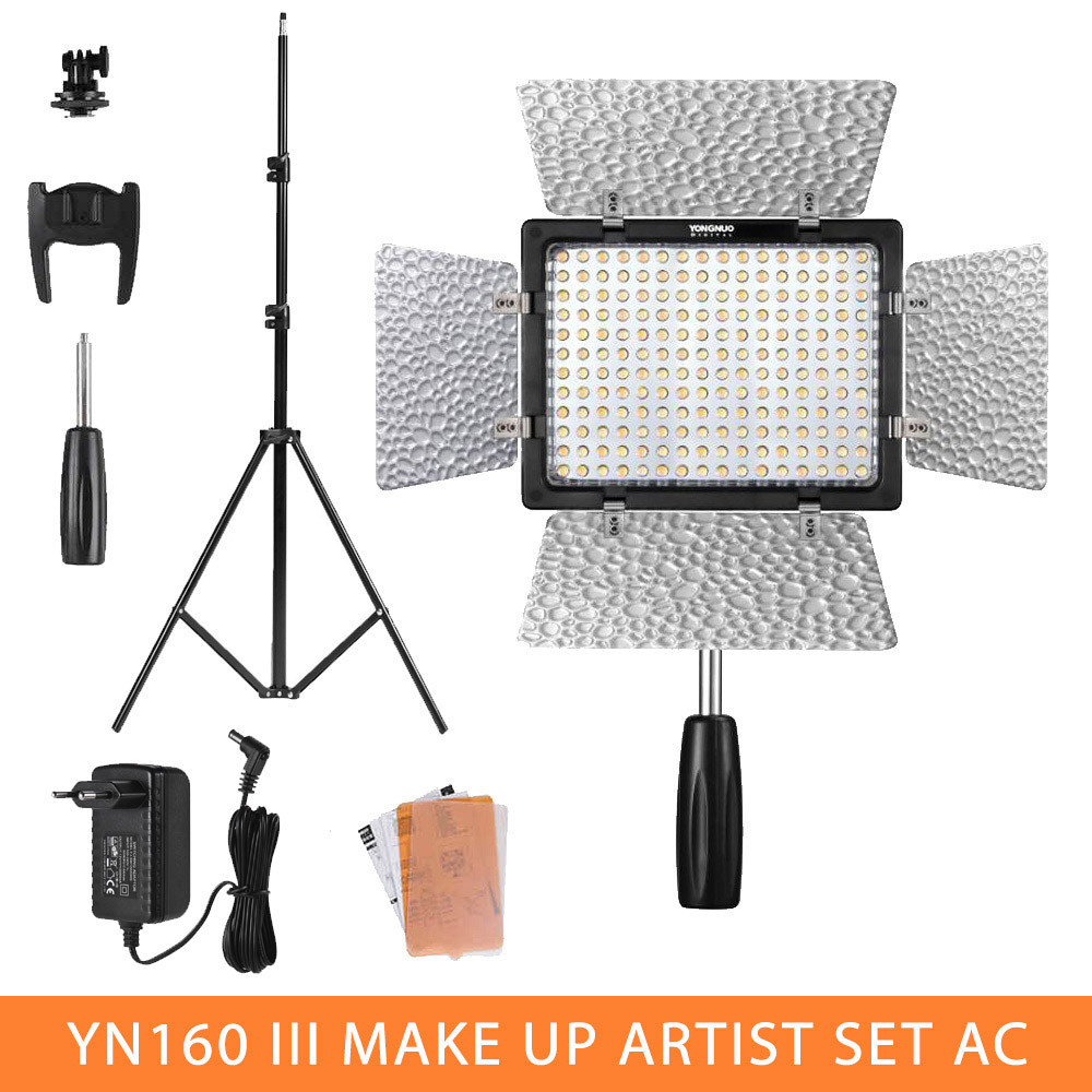 Набір світла YN-160III Make Up Artist Set AC (YN-160III, стійка, живлення від мережі)