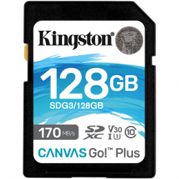 Карта пам'яті SD Kingston Canvas Go! Plus 128GB UHS-I, U3, V30 (R170/W90)