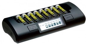 Інтелектуальний зарядний пристрій 8 акумуляторів AA/AAA Maha Powerex MH-C801D