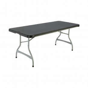 Складаний стіл LIFETIME 80350 (183 x 76 x 74 см) Чорний/Сріблястий